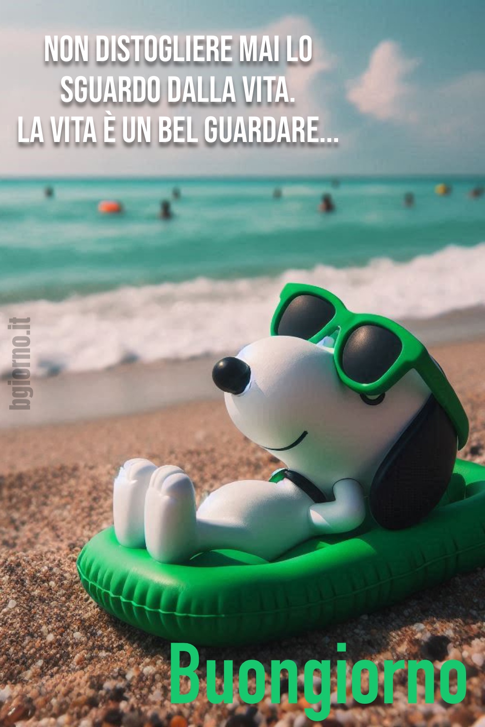 buongiorno Snoopy e il mare